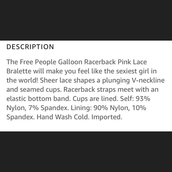 Free People GALLOON Lace Racerback Bralette Ballet - Picture 2 of 7